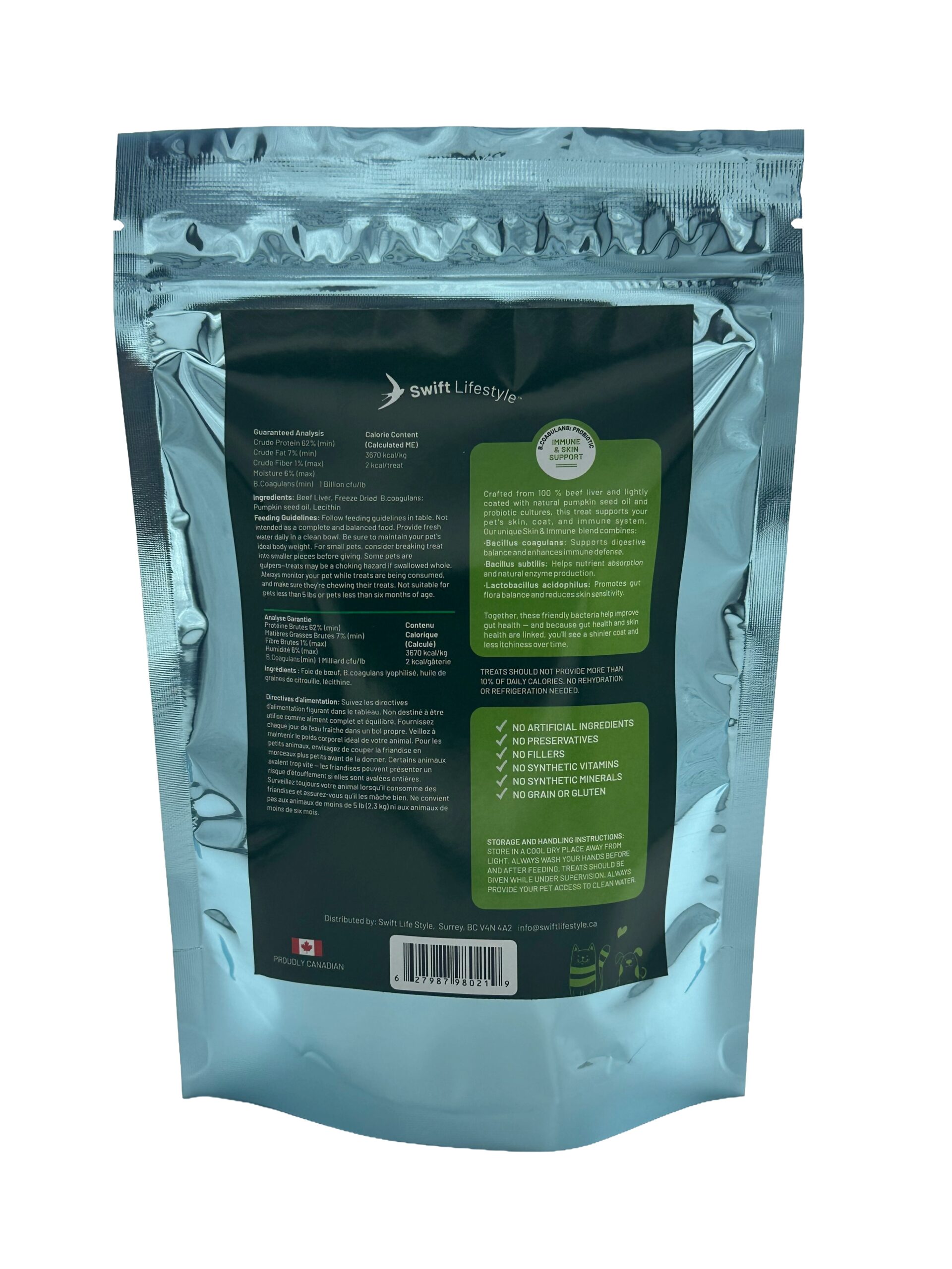 Dr. Ted's Probiotic collection: Pasteurized Pure Cut Raw Freeze Dried Beef Liver- with 3 active Probiotics and Pumpkin seed oil - Image 2