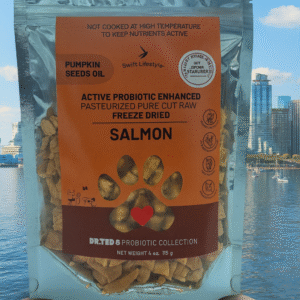 Active Probiotic Enhanced Pasteurized Pure Cut Raw Freeze Dried Salmon